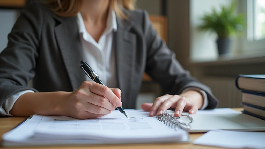 Письменный стол с дневником бюджета и финансовыми документами