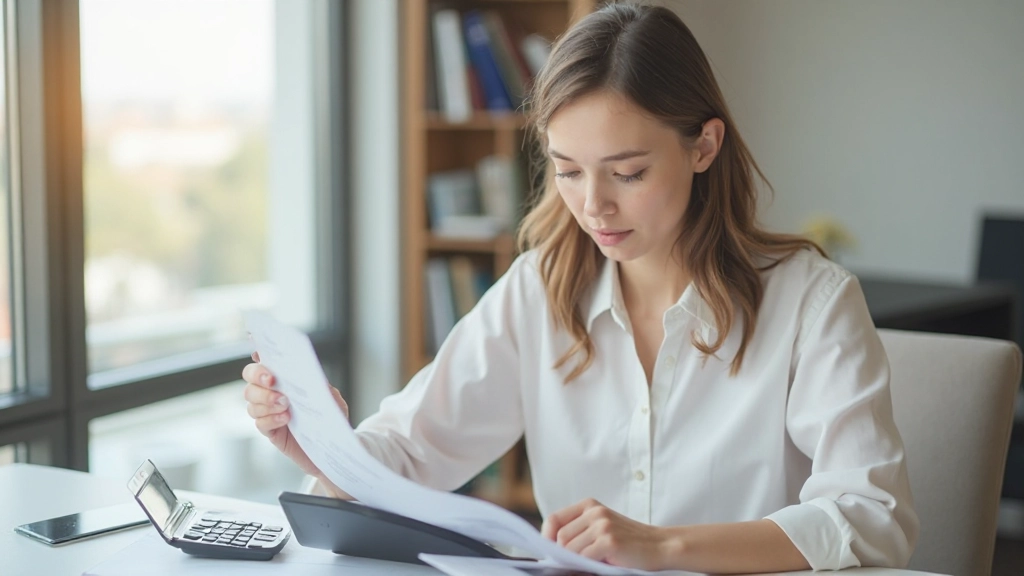 Профессиональная фотография финансового планирования с документами и калькулятором
